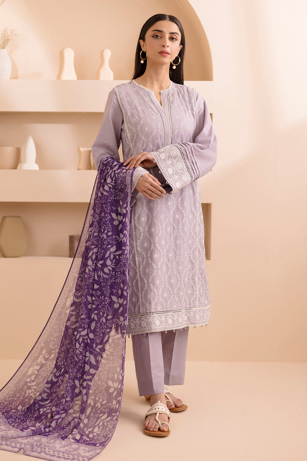 Embroidered Shirt Shalwar Dupatta - 0069