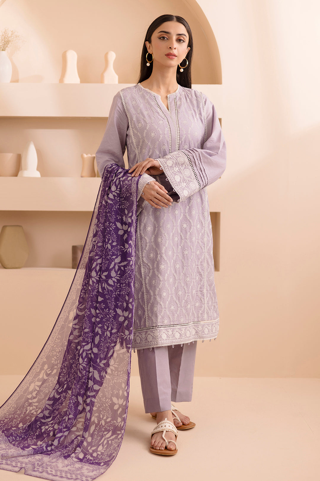 Embroidered Shirt Shalwar Dupatta - 0069