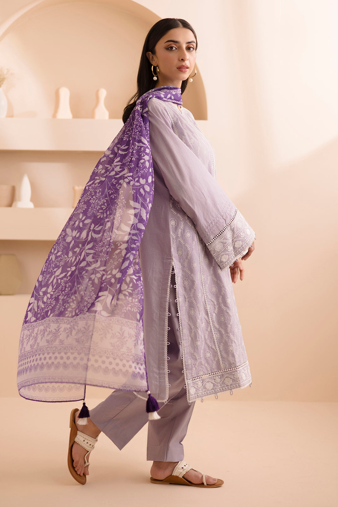 Embroidered Shirt Shalwar Dupatta - 0069