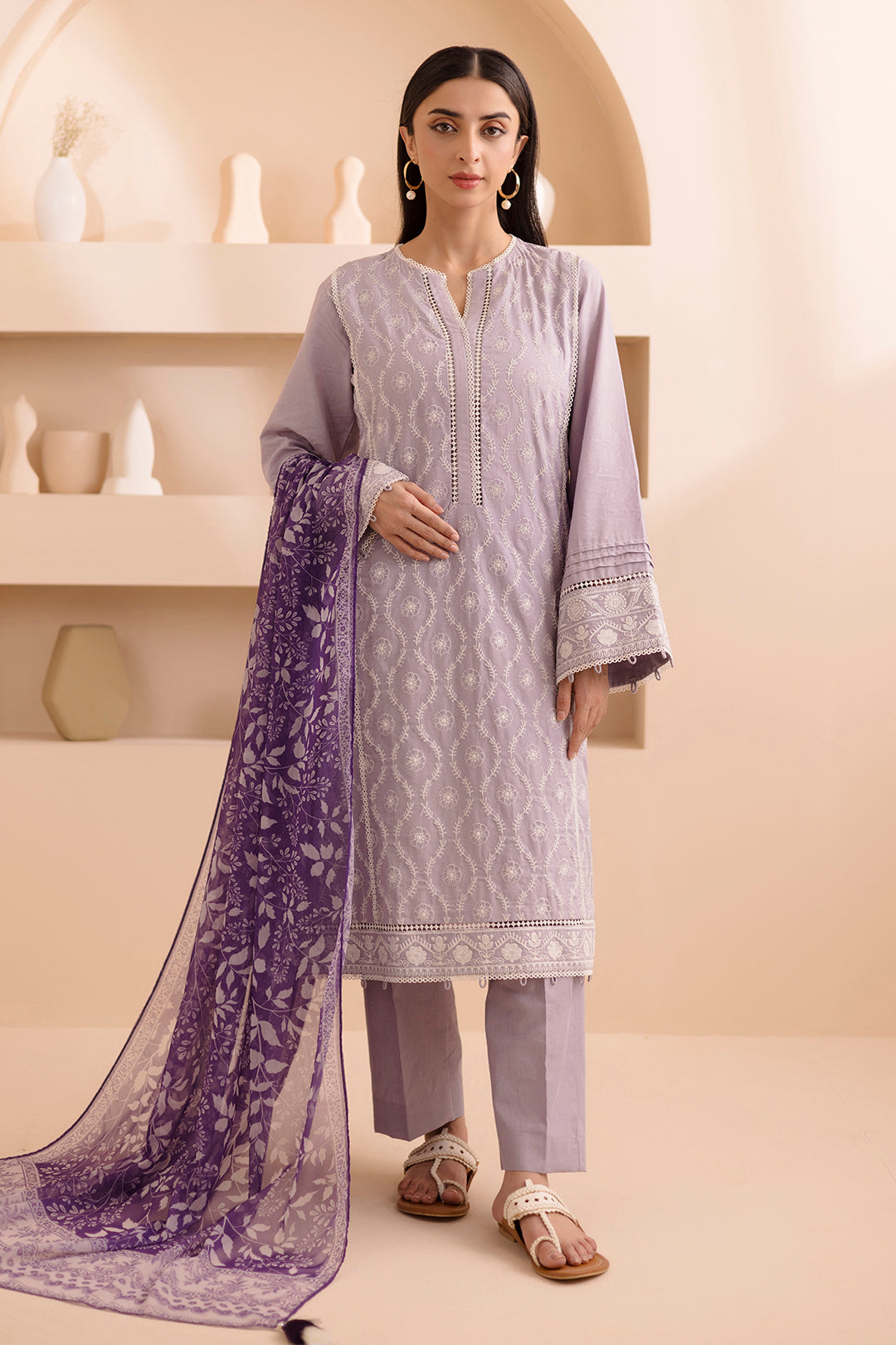 Embroidered Shirt Shalwar Dupatta - 0069