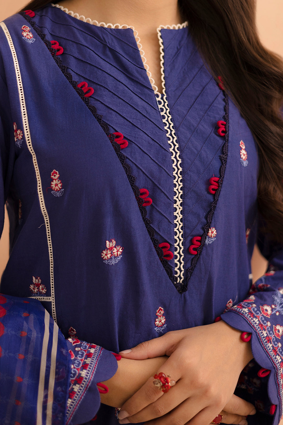 Embroidered Shirt Shalwar Dupatta - 0070