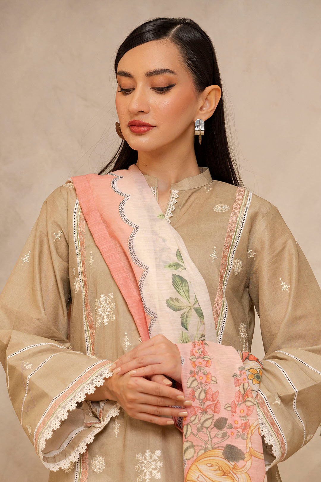 Embroidered Shirt Shalwar Dupatta - 0072