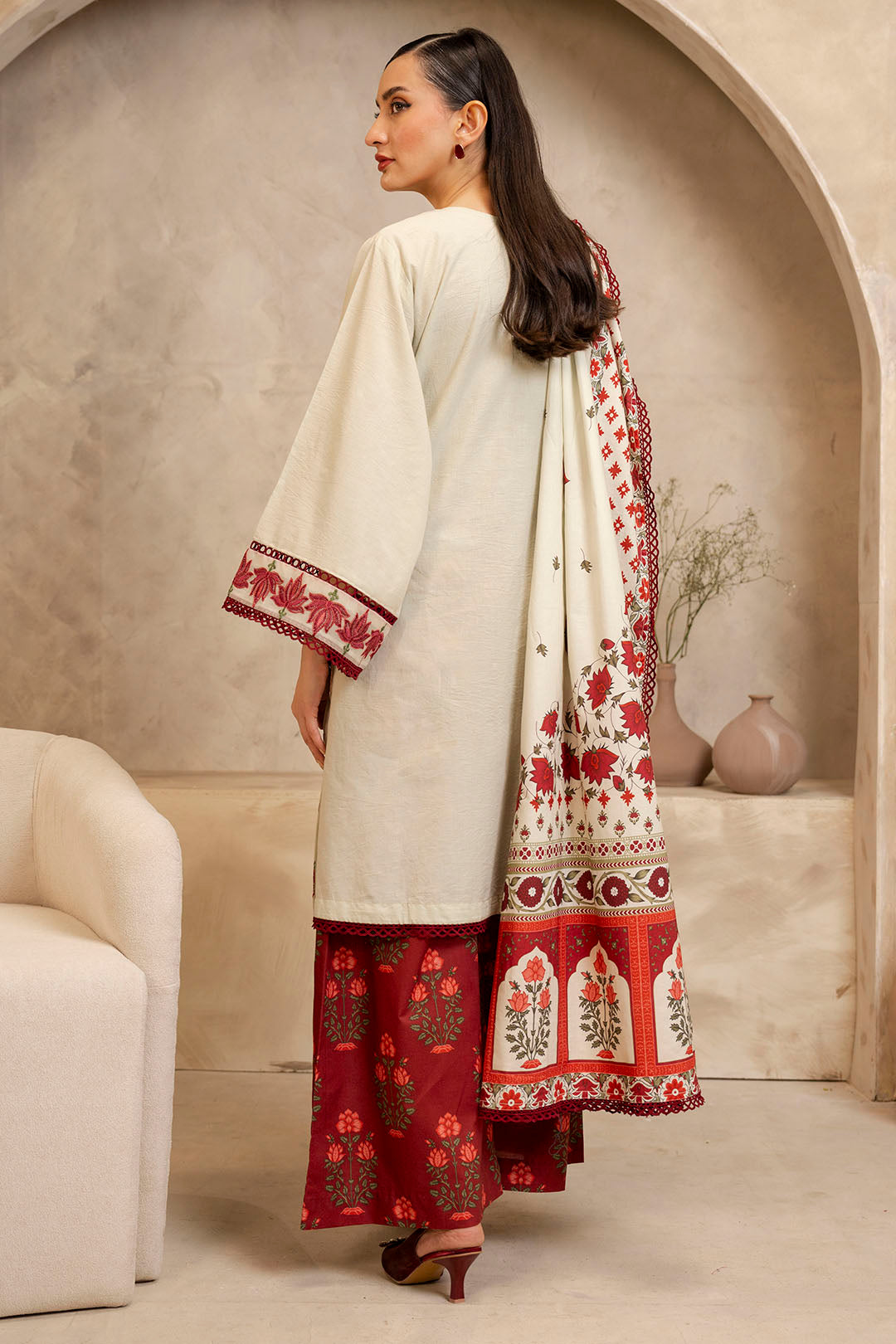 Embroidered Shirt Shalwar Dupatta - 0073