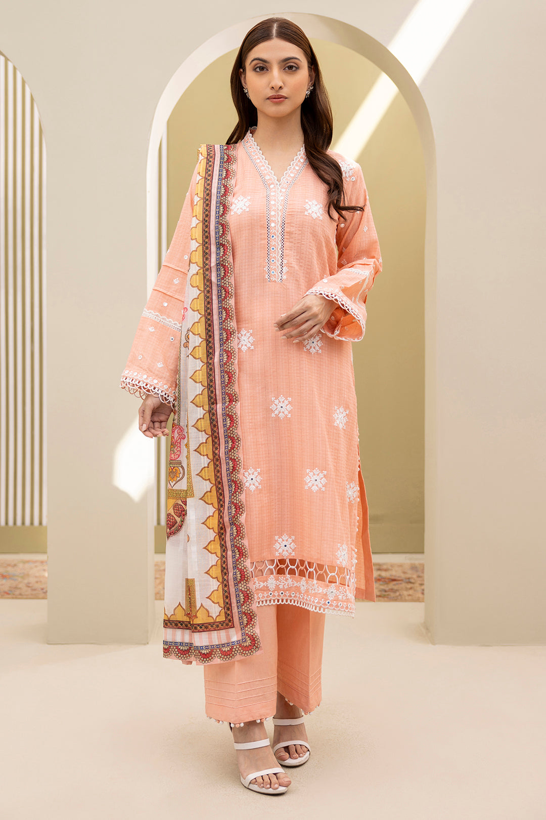 Embroidered Shirt Shalwar Dupatta - 0074
