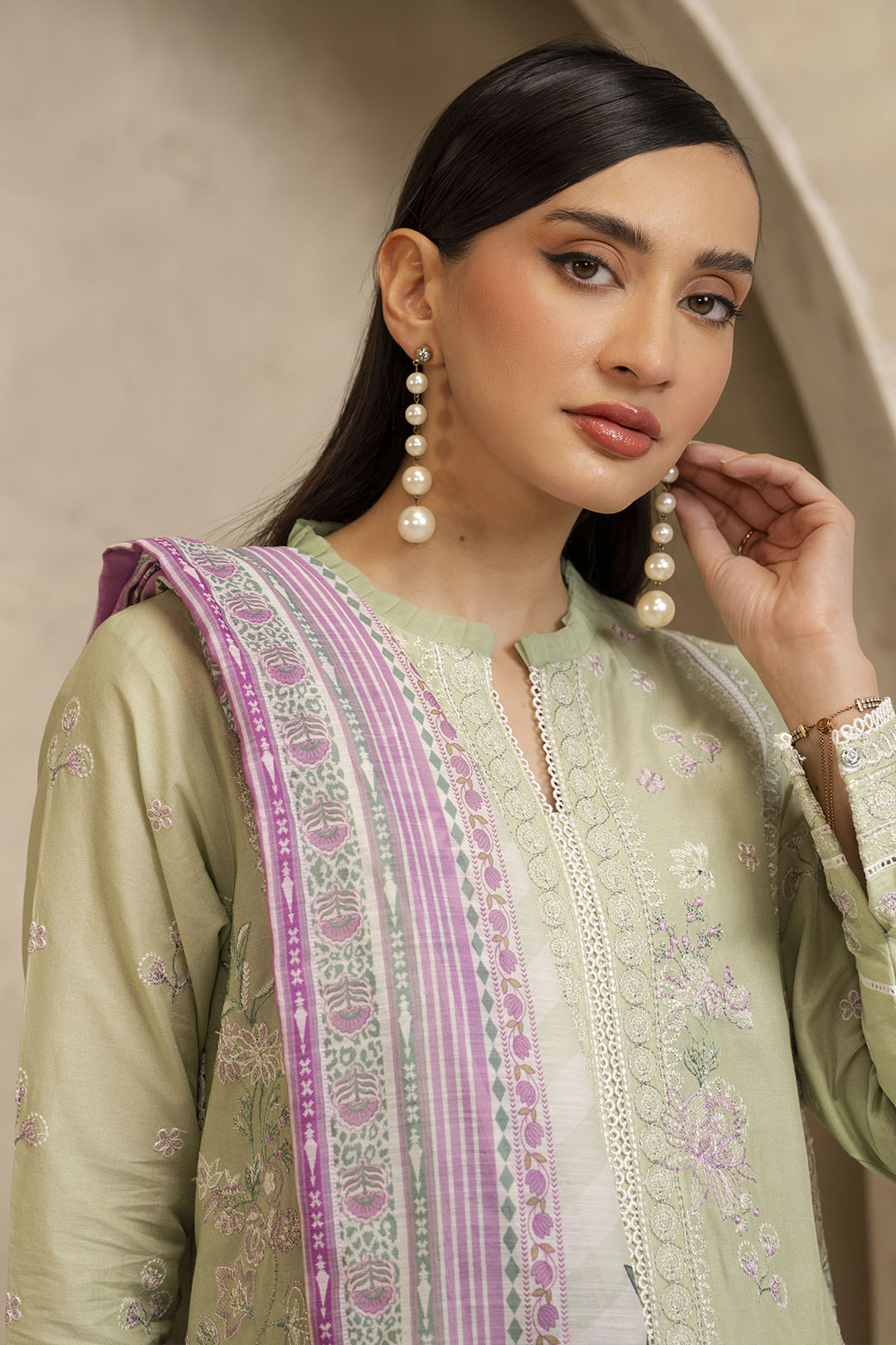 Embroidered Shirt Shalwar Dupatta - 0078