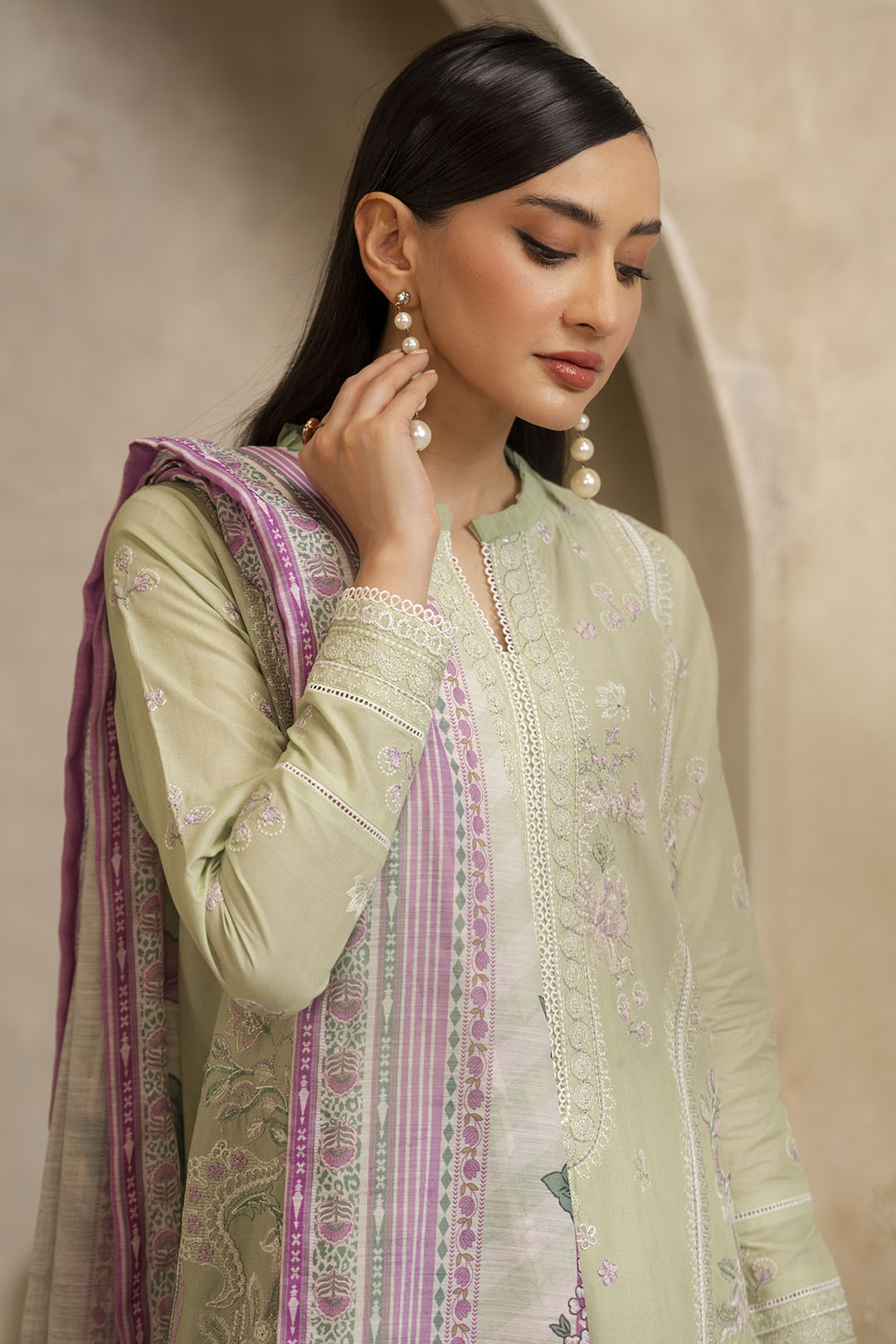 Embroidered Shirt Shalwar Dupatta - 0078