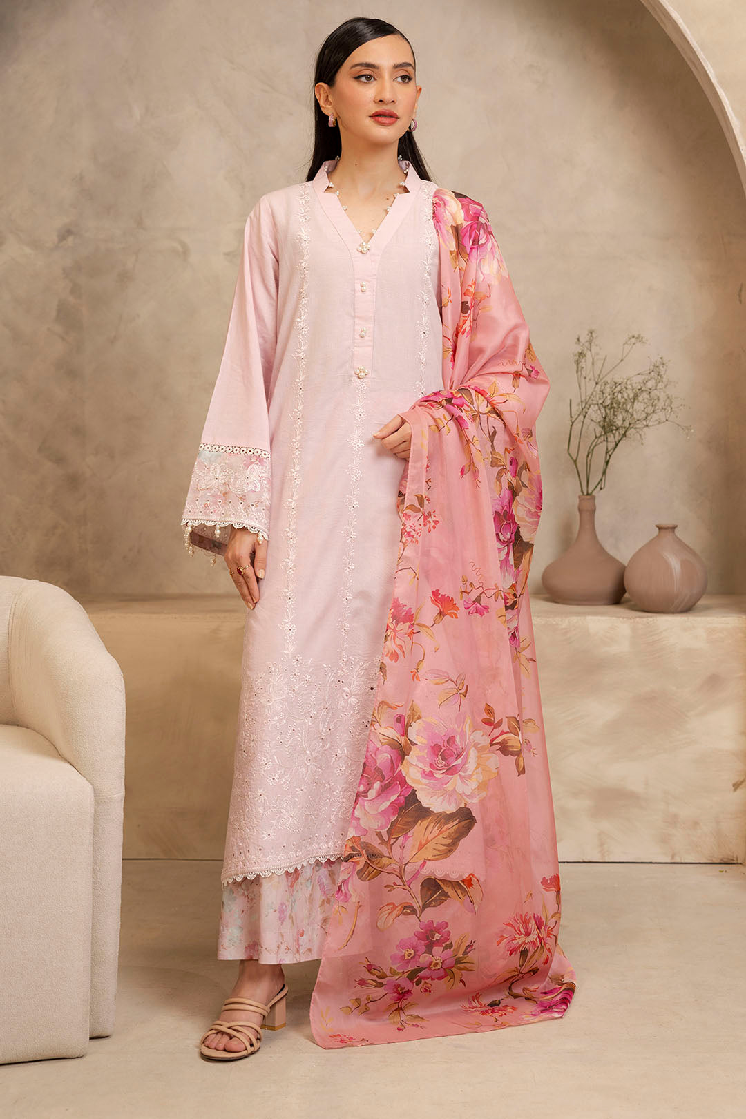 Embroidered Shirt Shalwar Dupatta - 0079