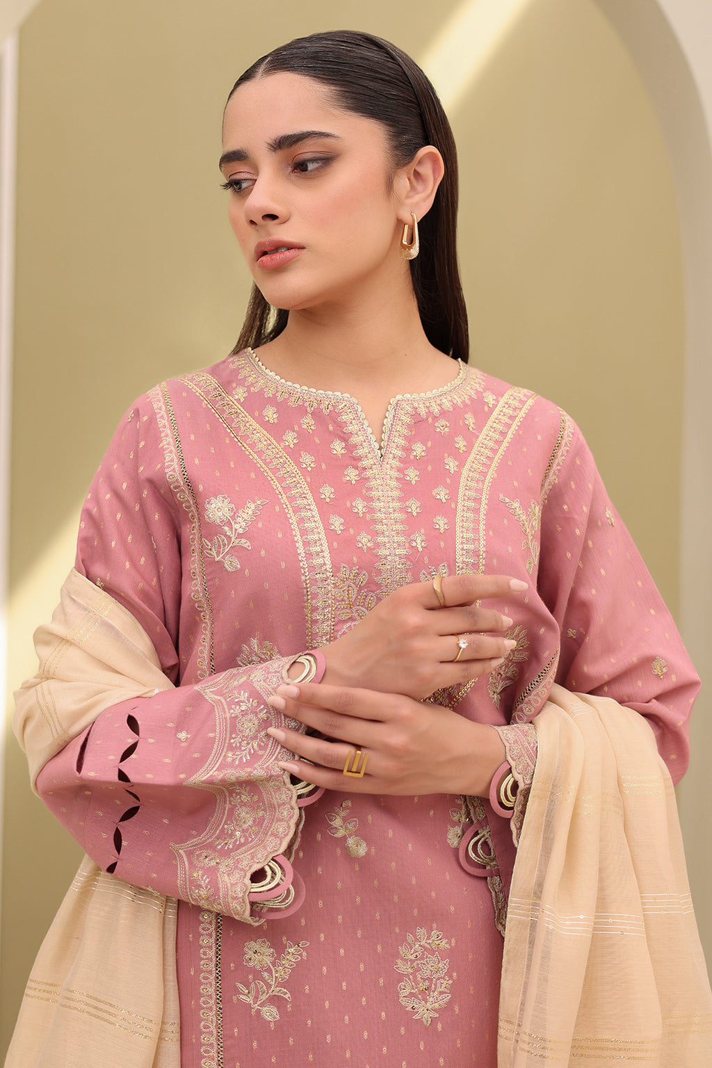 Embroidered Shirt Shalwar Dupatta - 0080