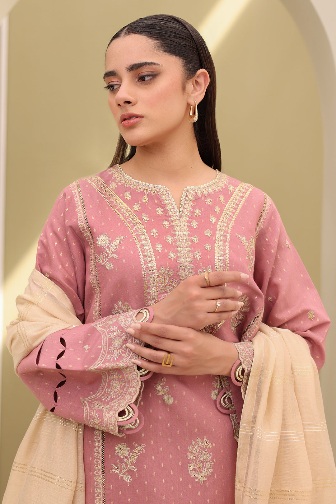Embroidered Shirt Shalwar Dupatta - 0080