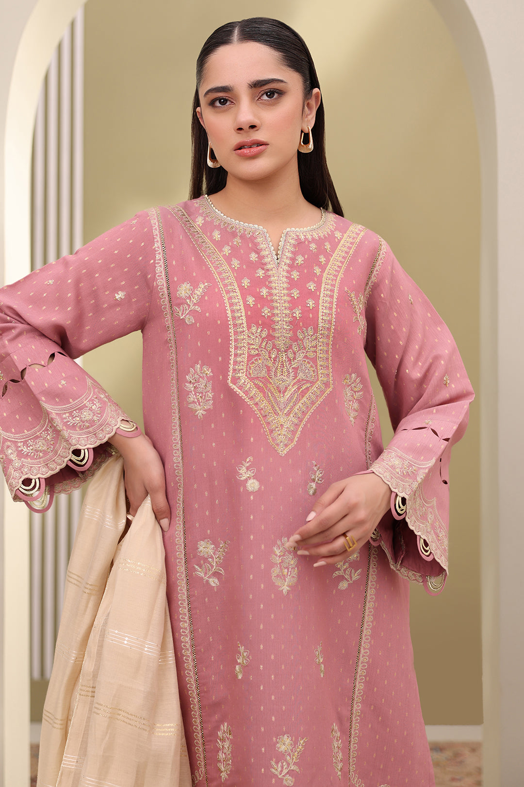 Embroidered Shirt Shalwar Dupatta - 0080