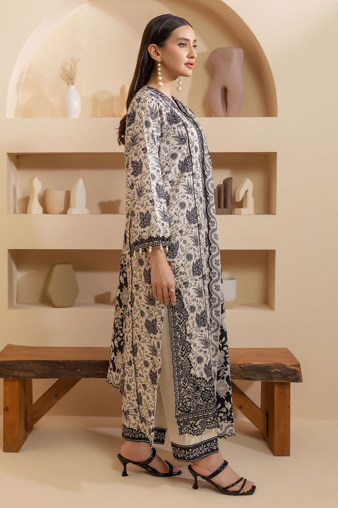 Embroidered Shirt Shalwar Dupatta - 0135