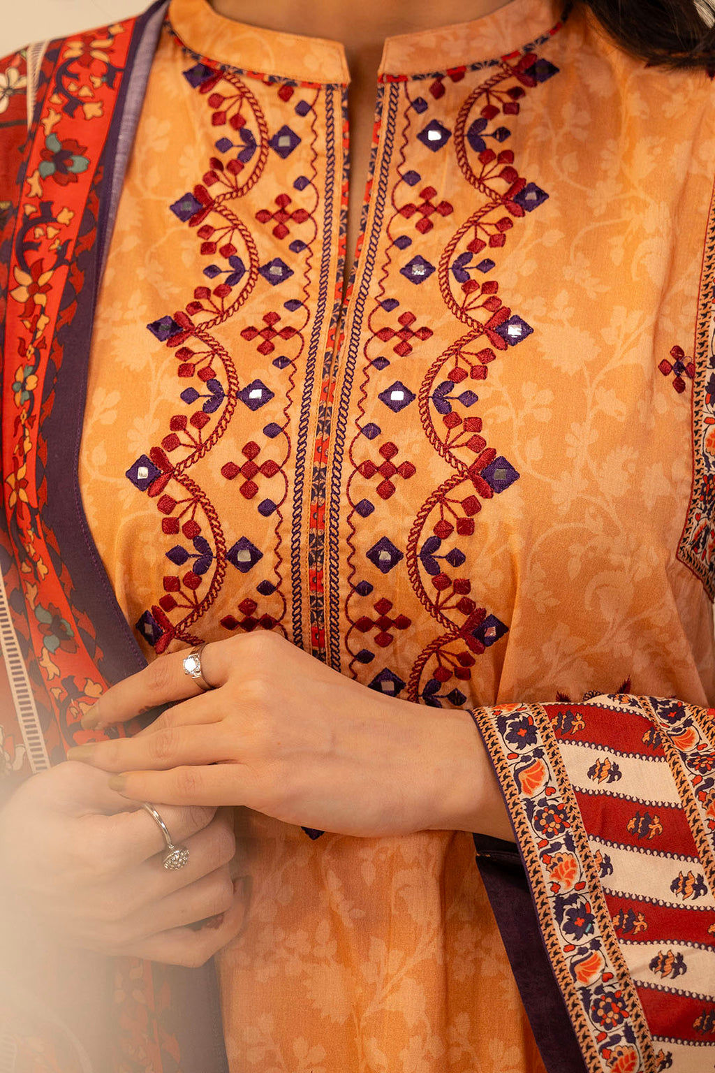 Embroidered Shirt Shalwar Dupatta - 0136