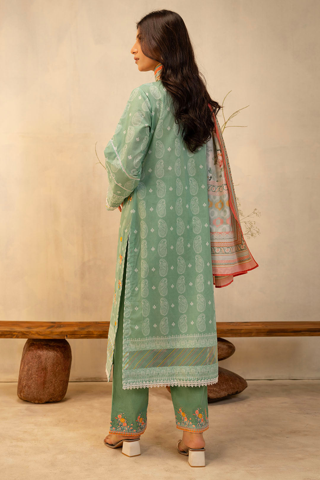 Embroidered Shirt Shalwar Dupatta - 0138