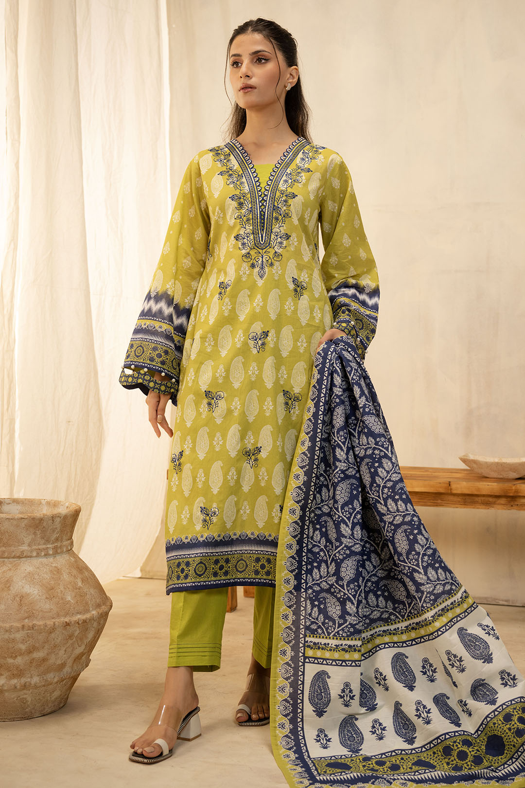 Embroidered Shirt Shalwar Dupatta - 0140