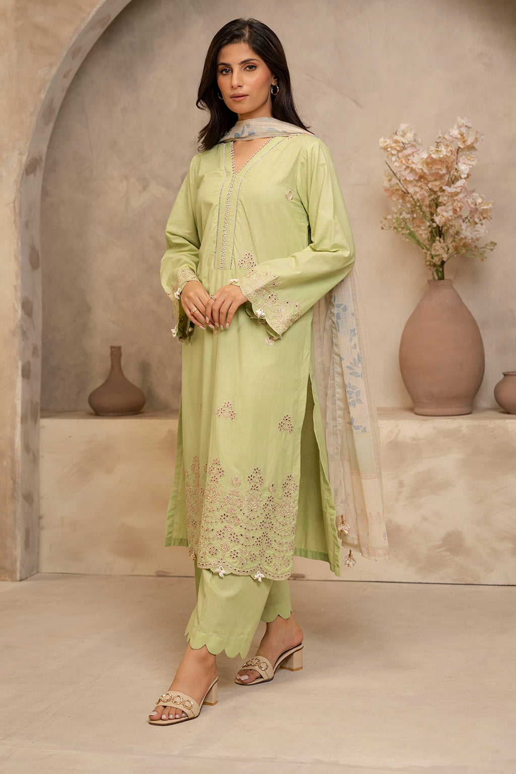 Embroidered Shirt Shalwar Dupatta - 0141