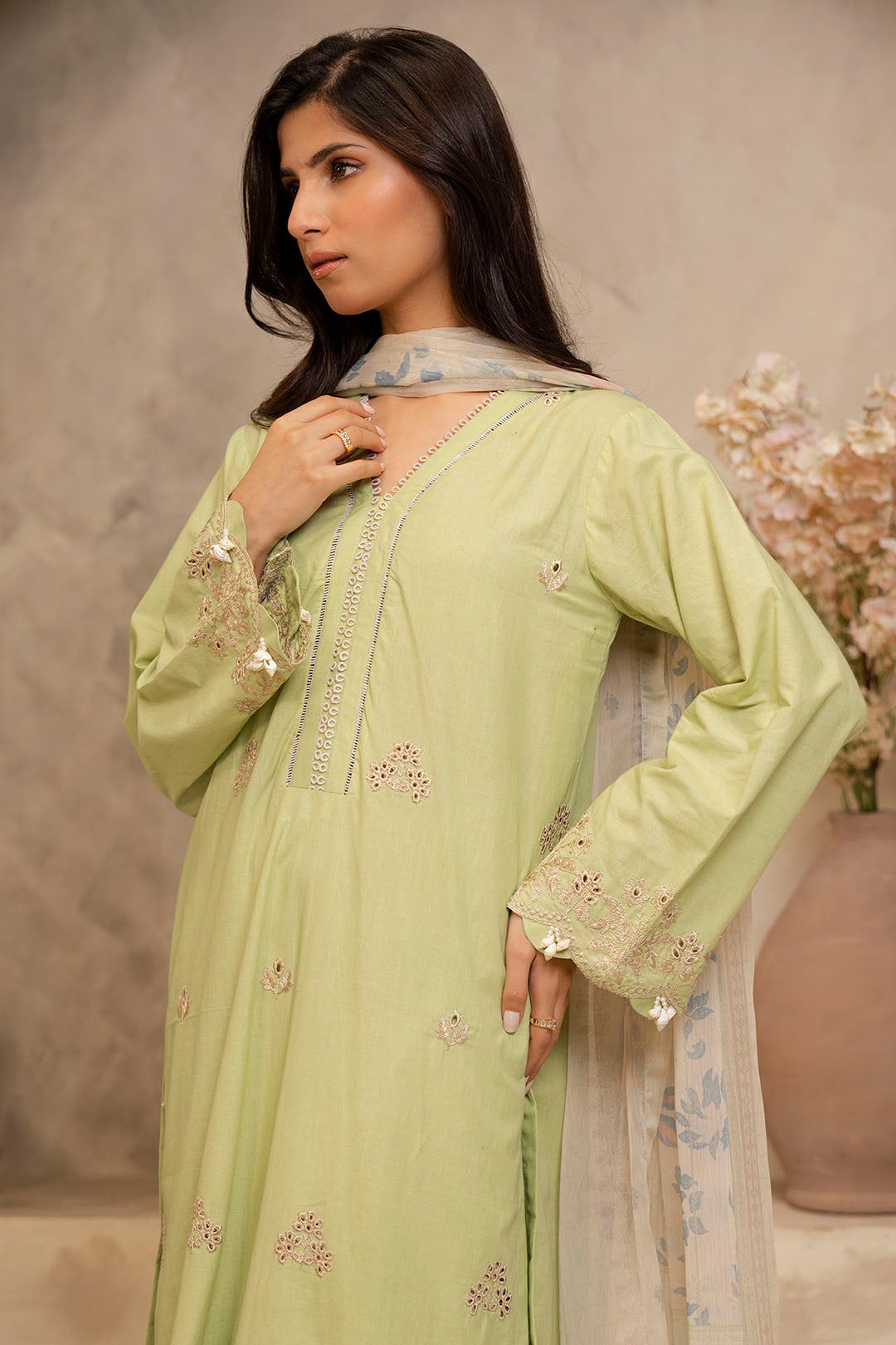Embroidered Shirt Shalwar Dupatta - 0141