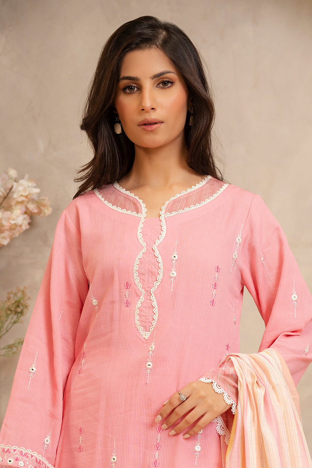 Embroidered Shirt Shalwar Dupatta - 0142
