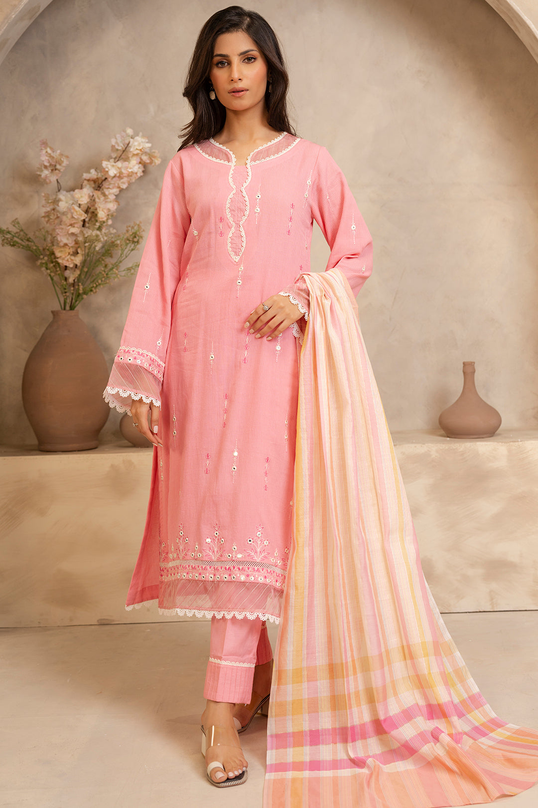 Embroidered Shirt Shalwar Dupatta - 0142