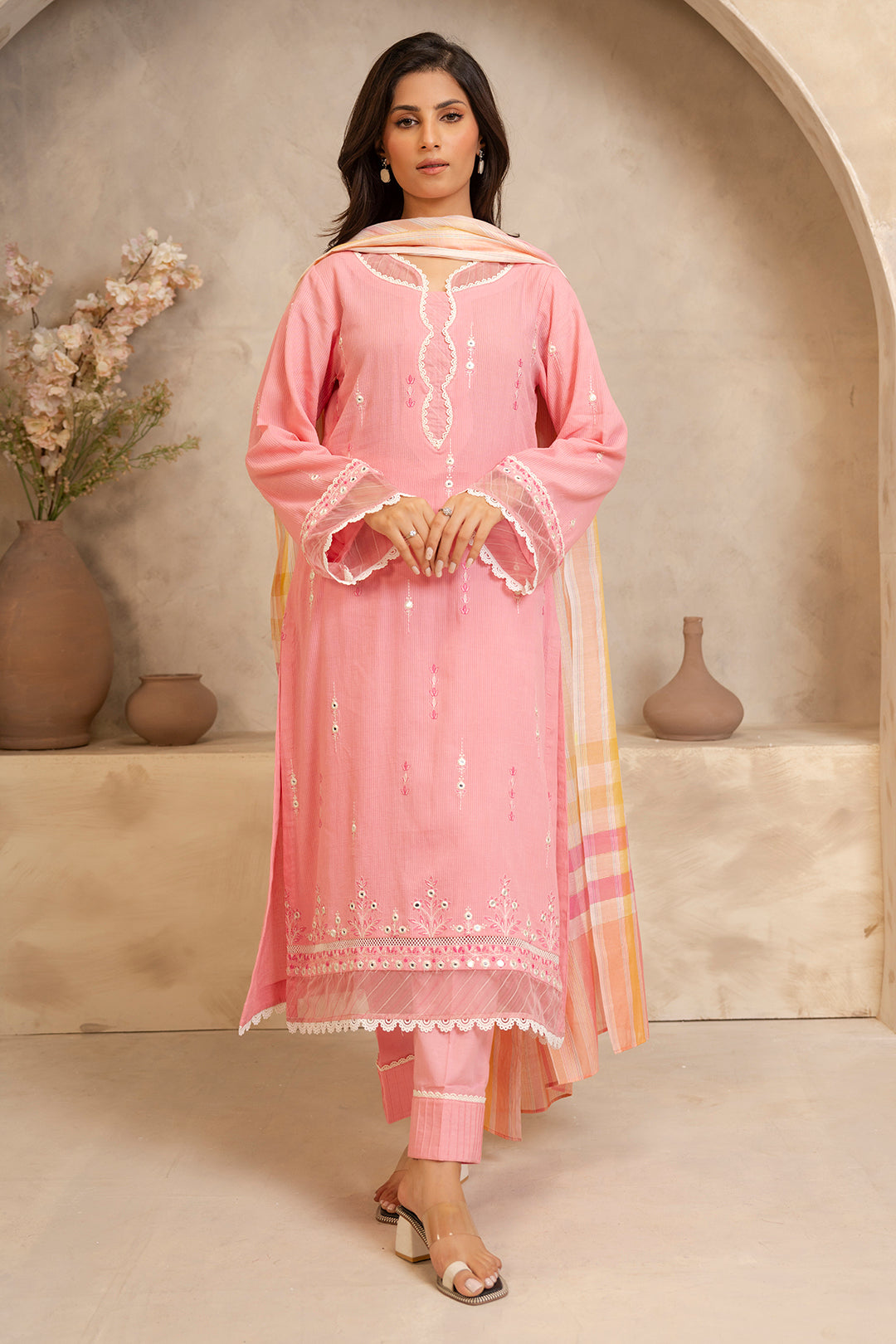 Embroidered Shirt Shalwar Dupatta - 0142