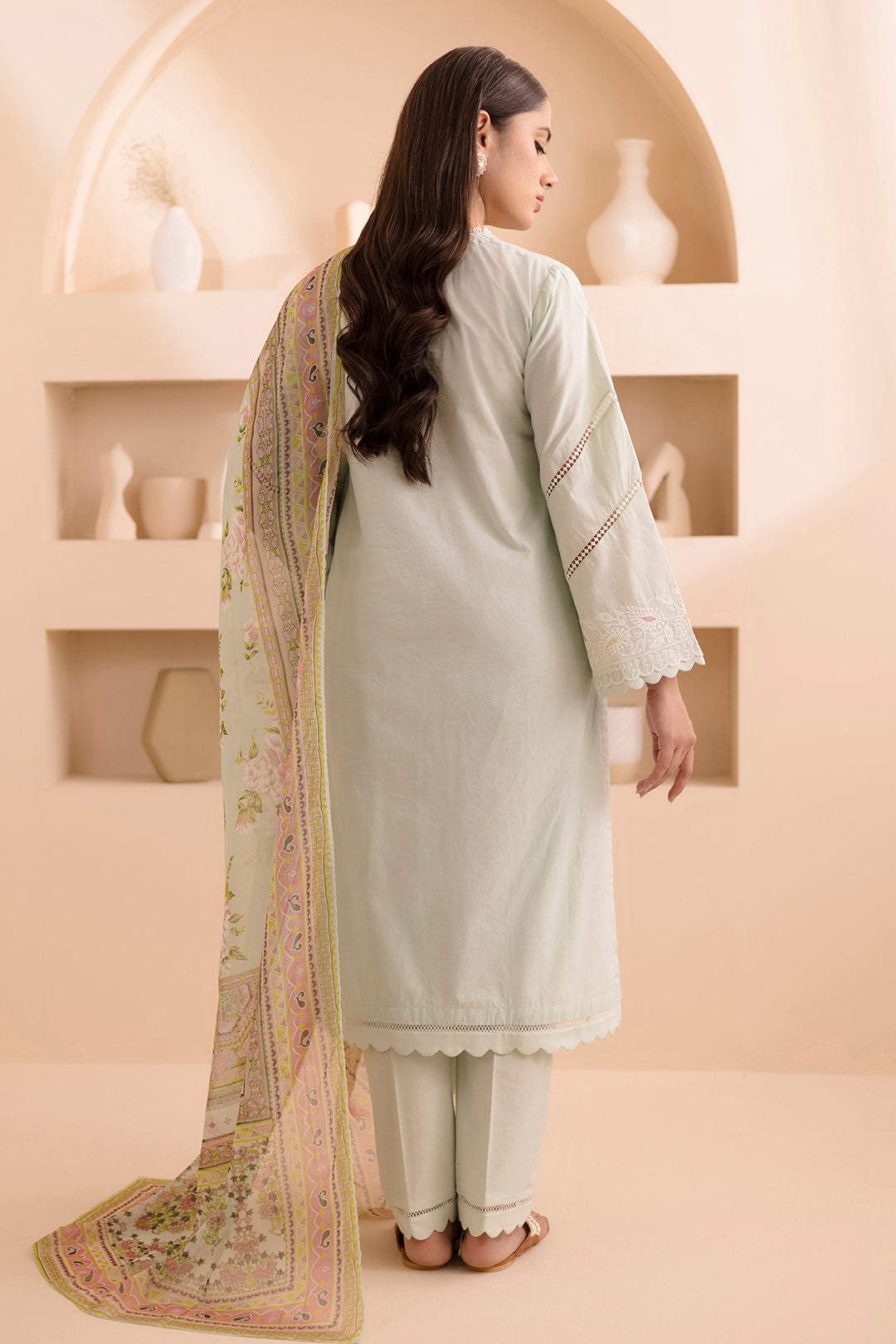 Embroidered Shirt Shalwar Dupatta - 0143