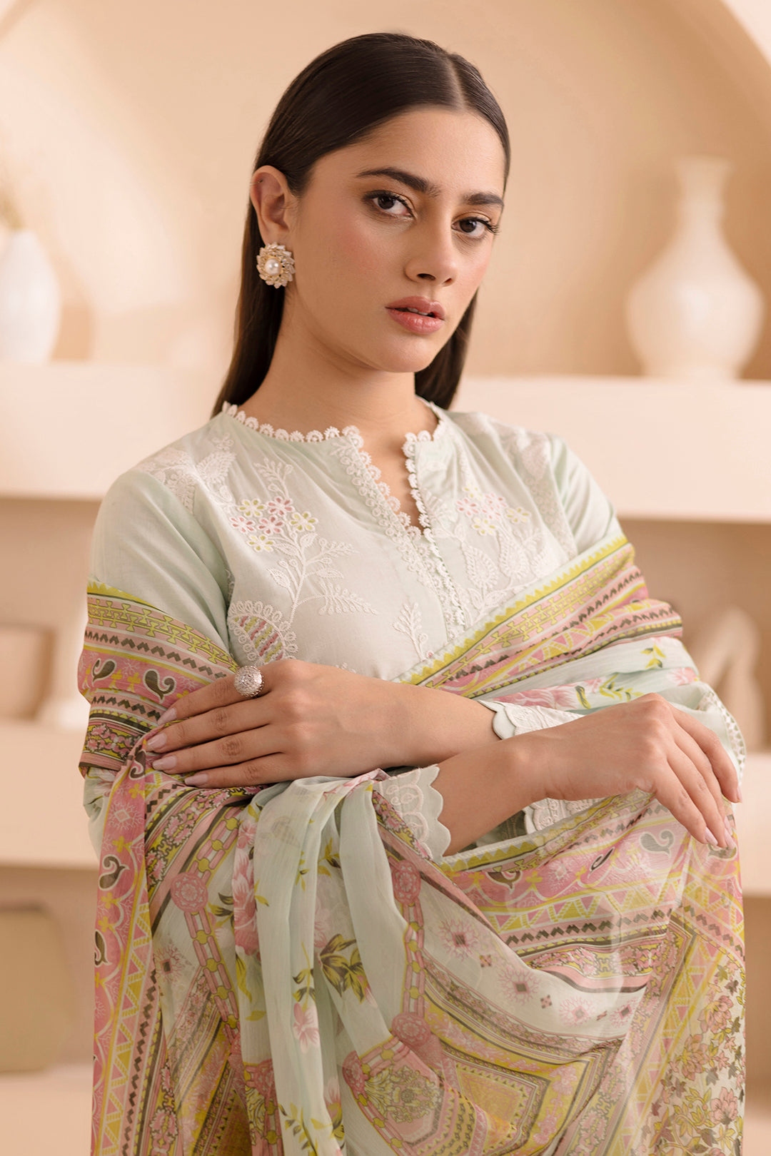 Embroidered Shirt Shalwar Dupatta - 0143
