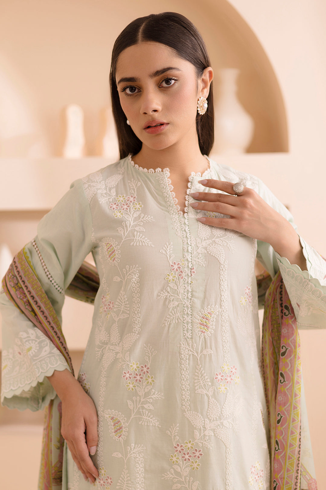 Embroidered Shirt Shalwar Dupatta - 0143