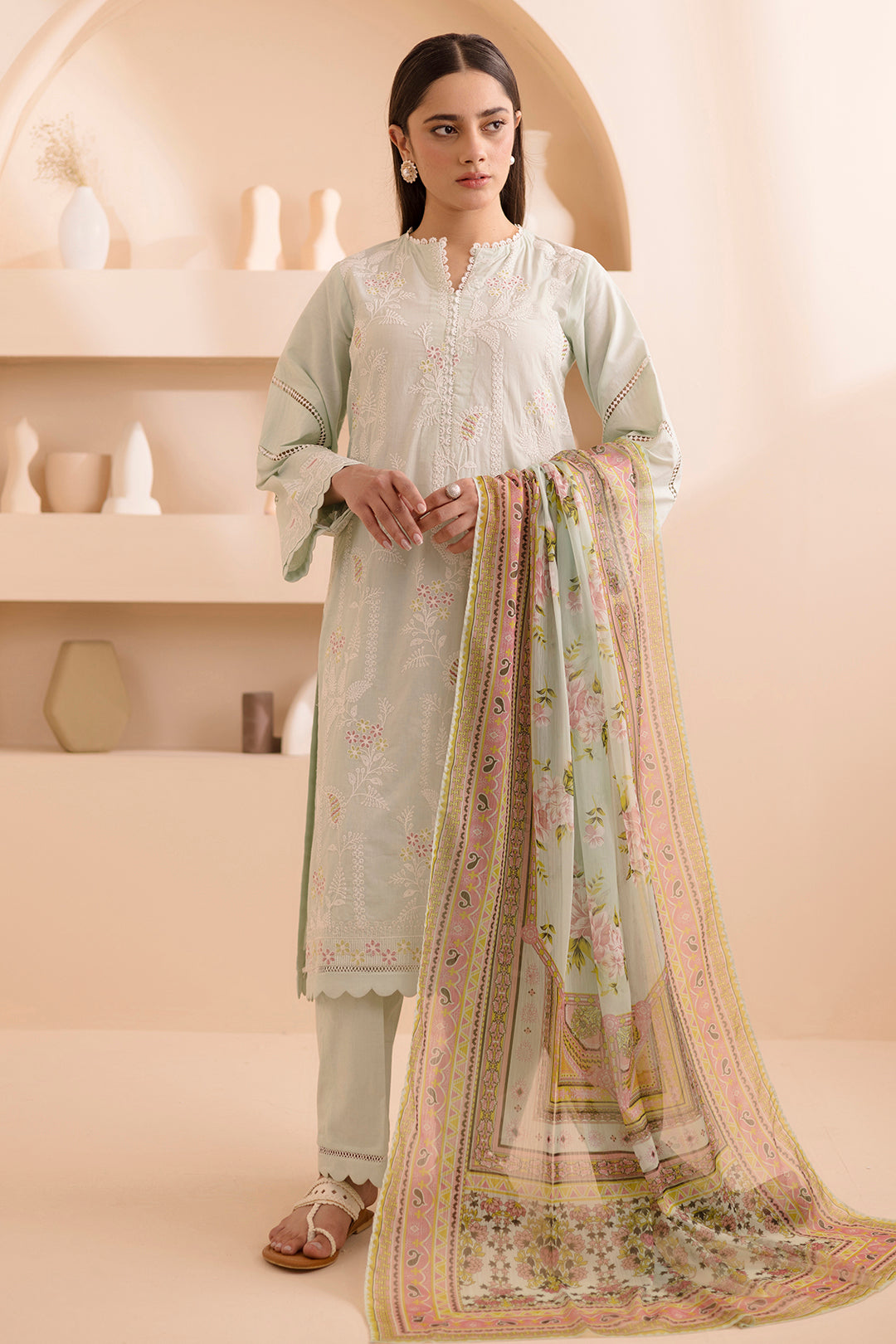 Embroidered Shirt Shalwar Dupatta - 0143