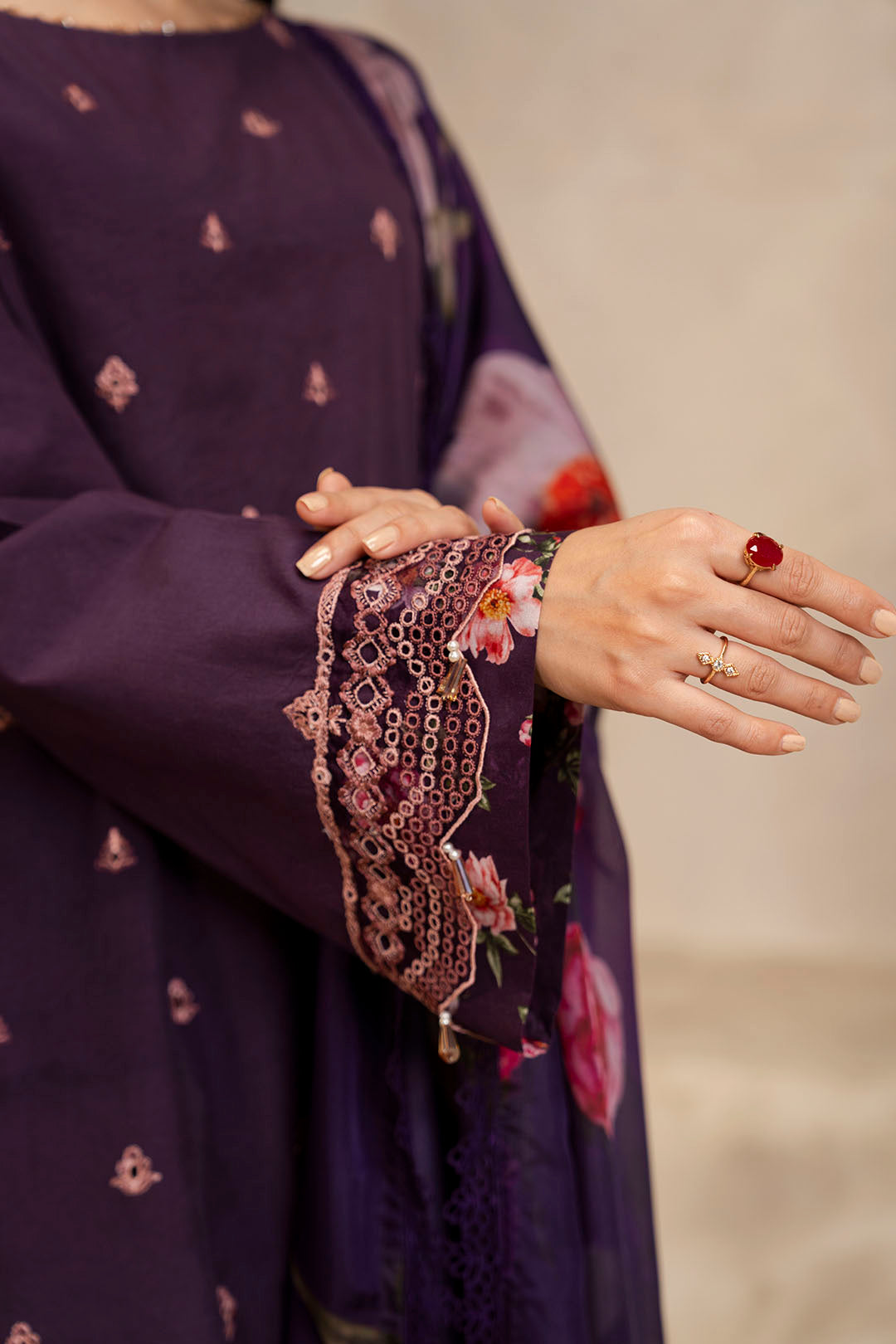 Embroidered Shirt Shalwar Dupatta - 0145