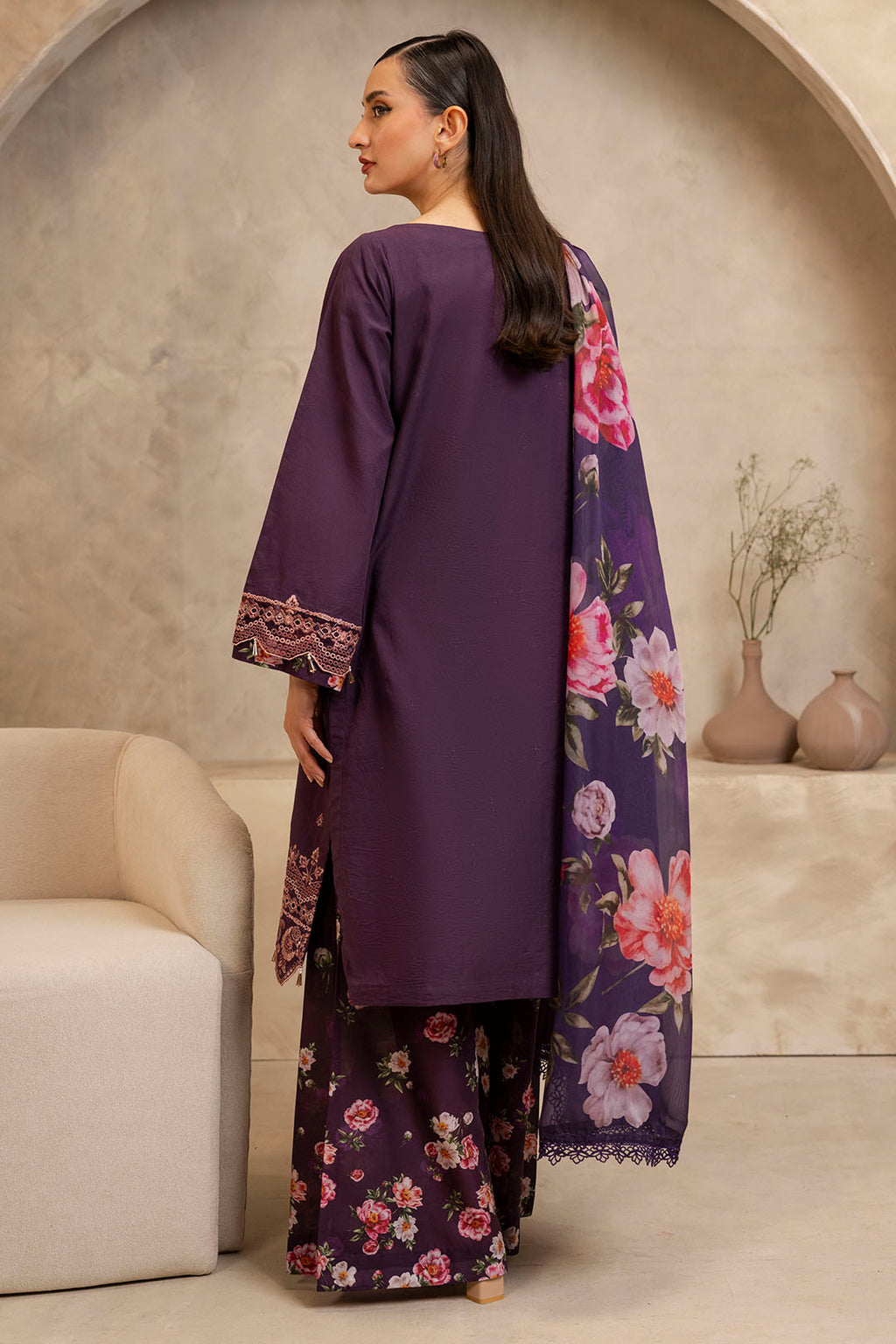 Embroidered Shirt Shalwar Dupatta - 0145