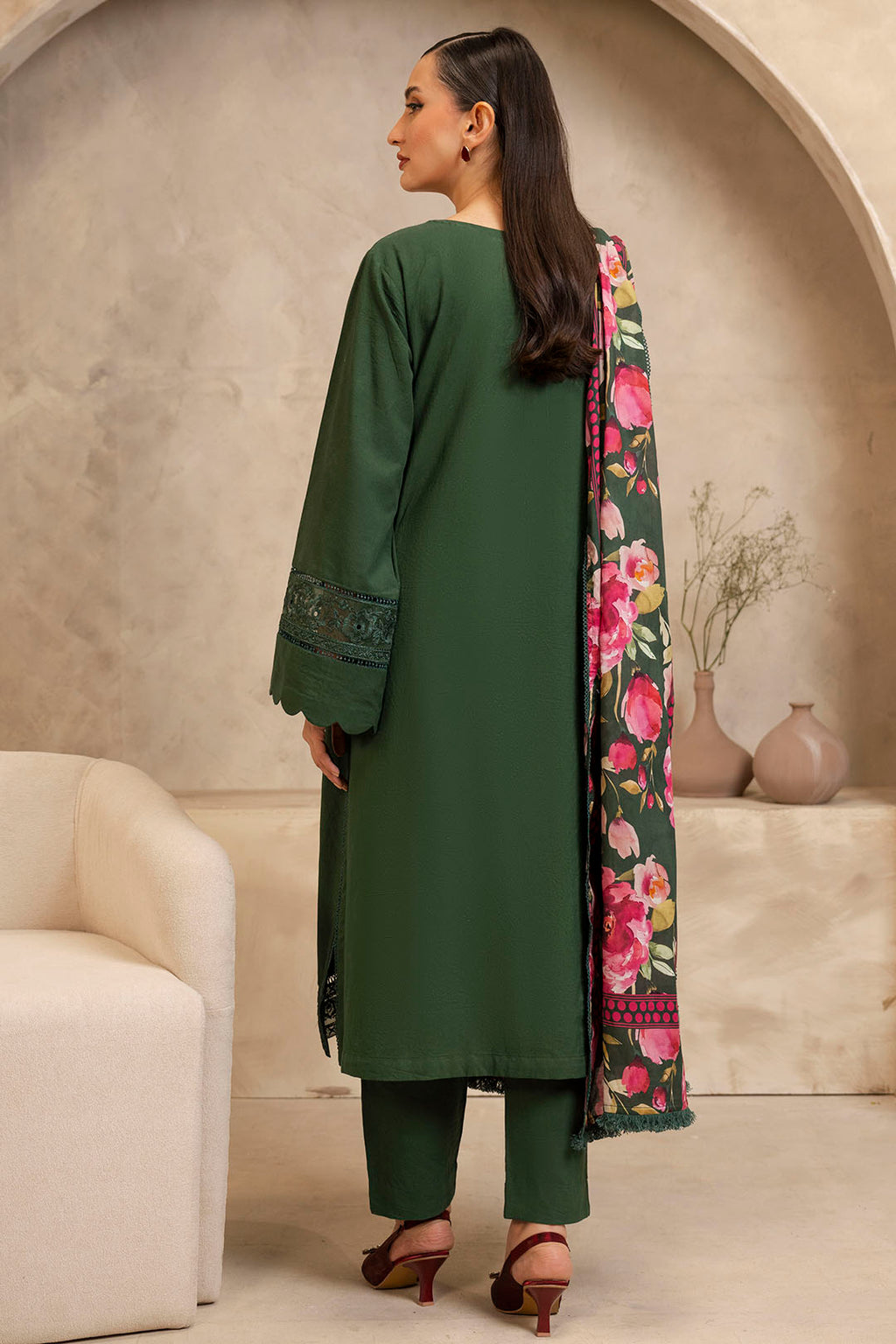 Embroidered Shirt Shalwar Dupatta - 0147