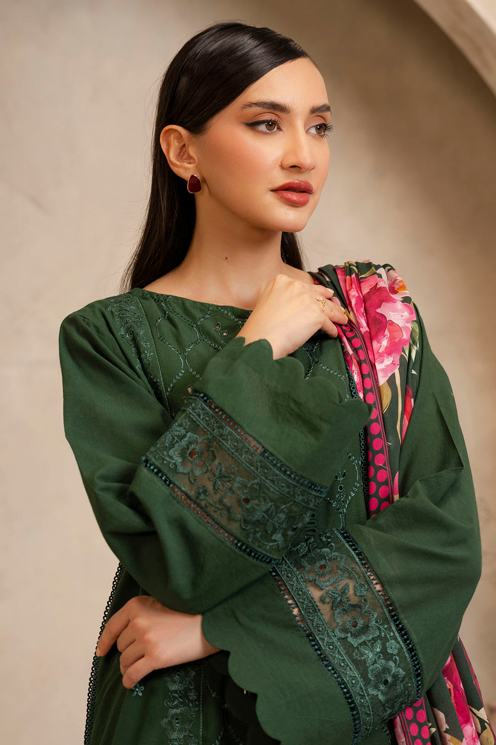 Embroidered Shirt Shalwar Dupatta - 0147