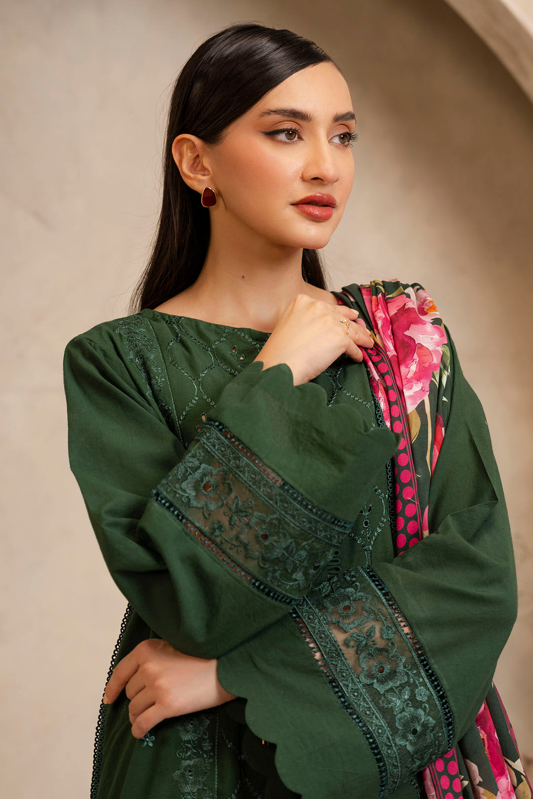 Embroidered Shirt Shalwar Dupatta - 0147