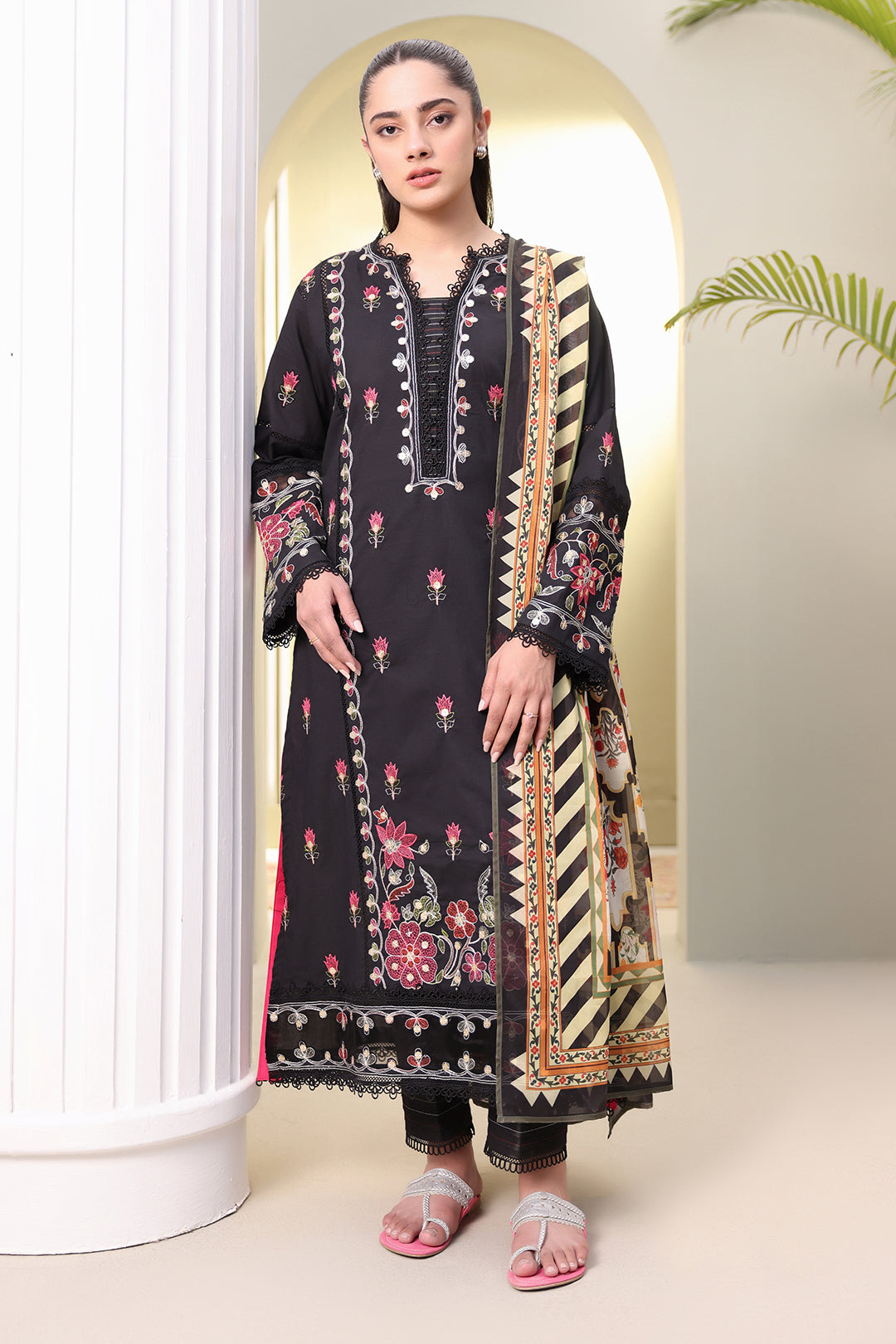 Embroidered Shirt Shalwar Dupatta - 0148