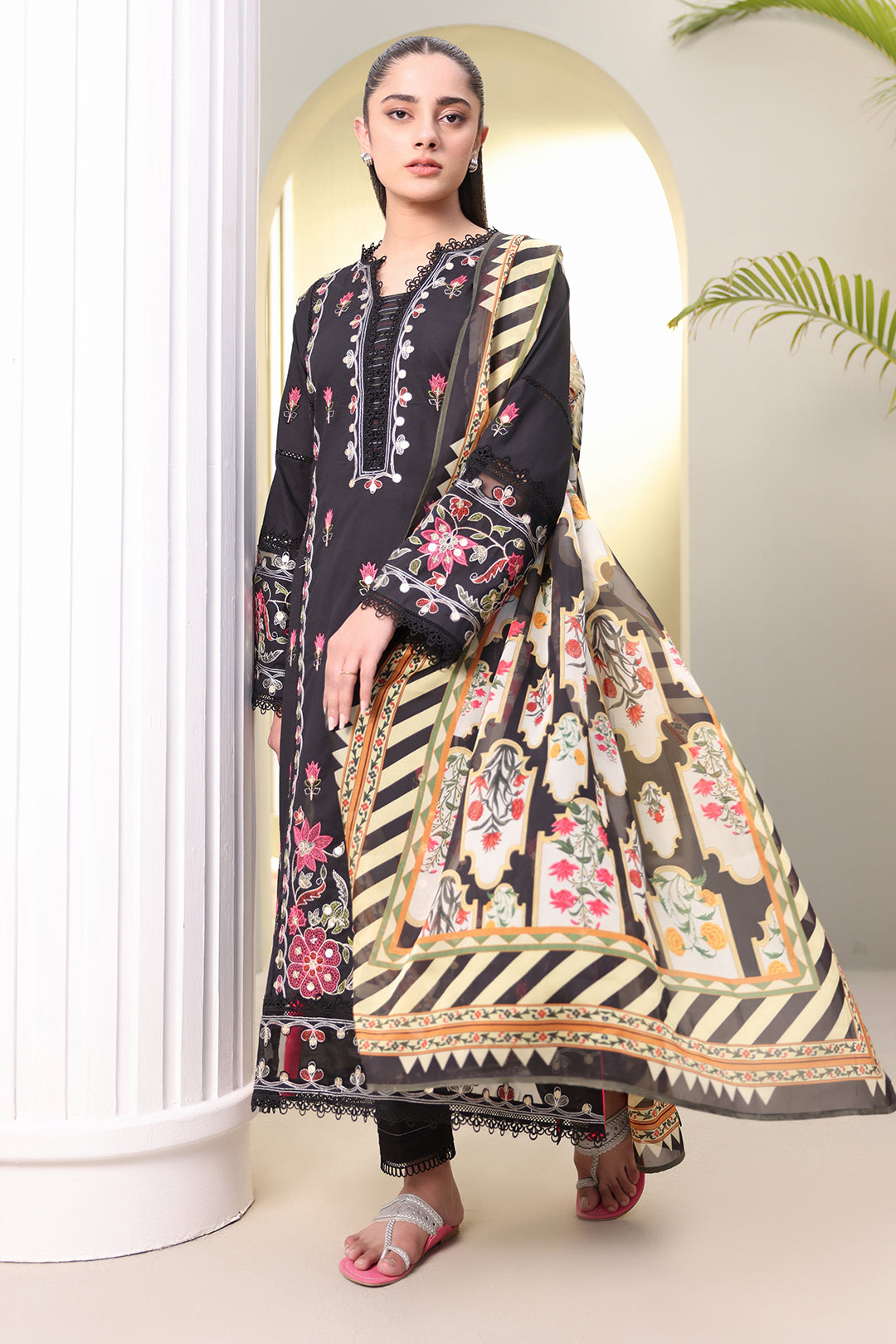 Embroidered Shirt Shalwar Dupatta - 0148