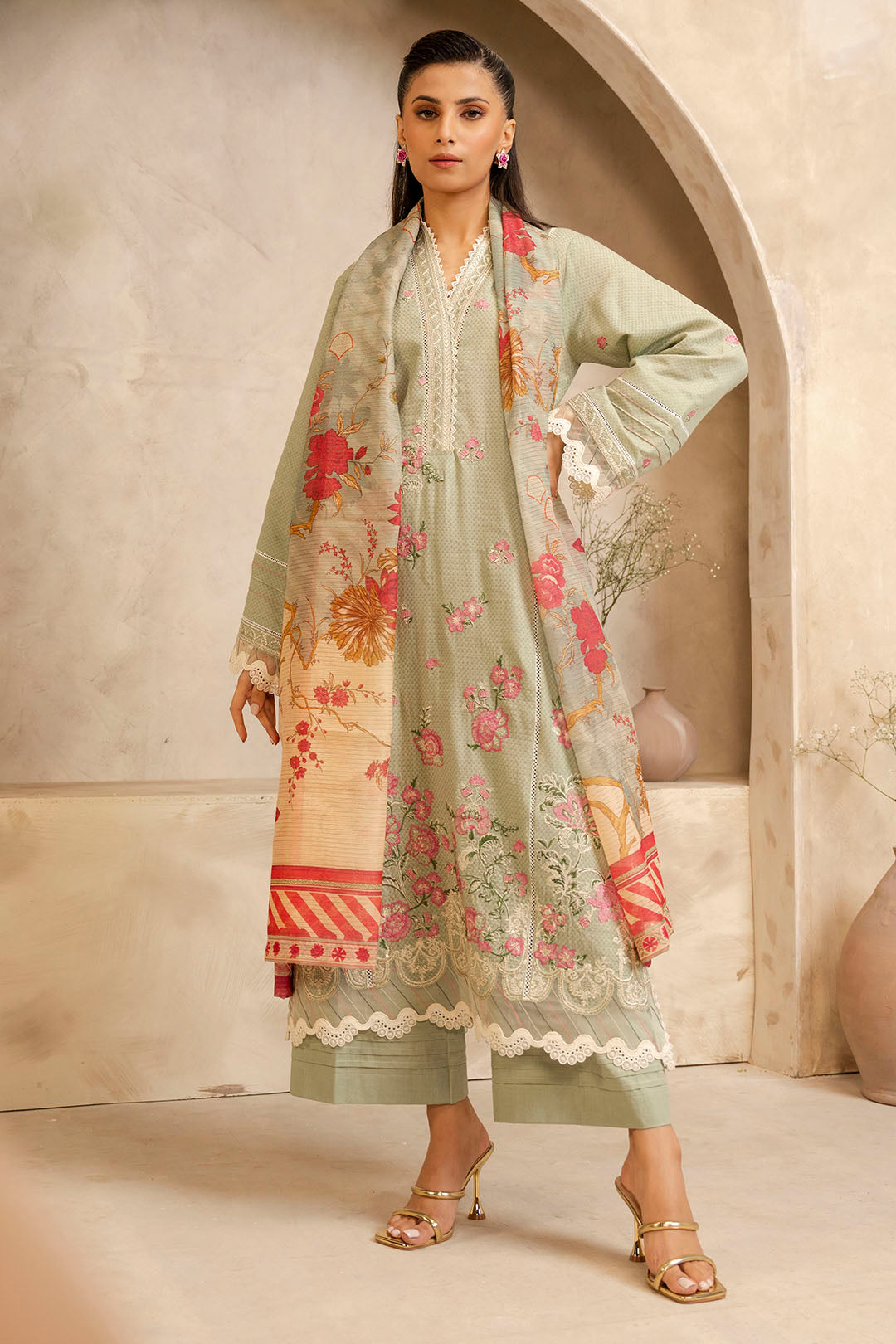 Embroidered Shirt Shalwar Dupatta - 0150