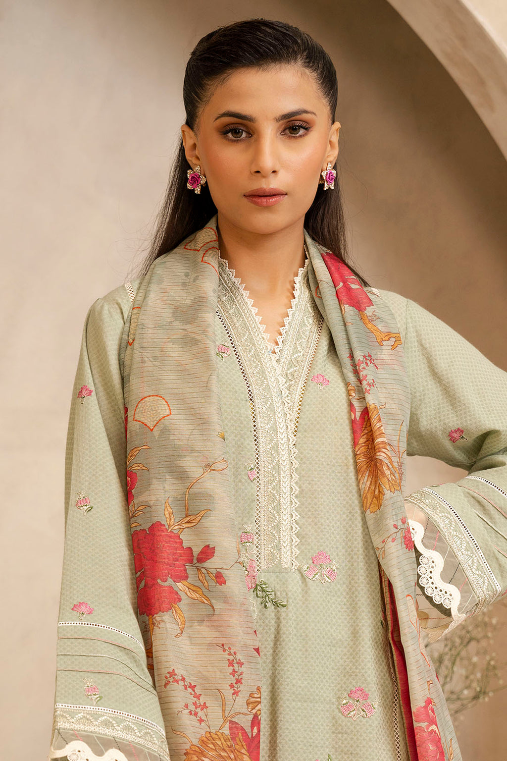 Embroidered Shirt Shalwar Dupatta - 0150