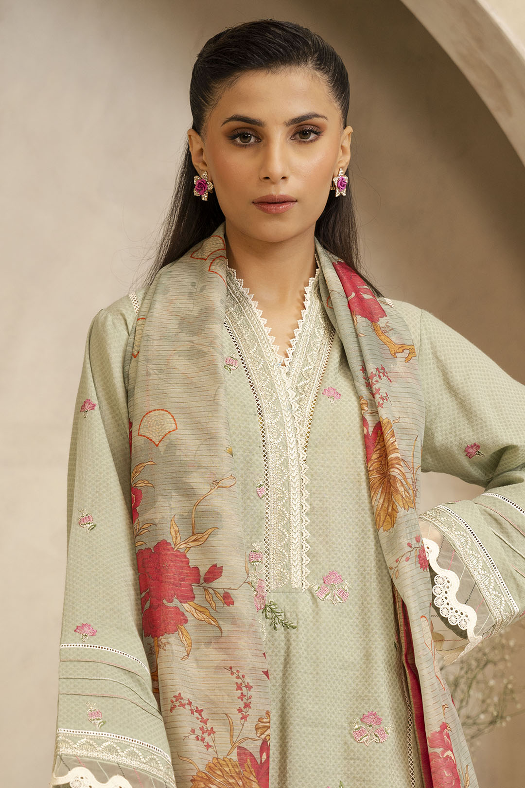 Embroidered Shirt Shalwar Dupatta - 0150