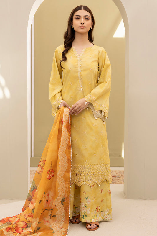 Embroidered Shirt Shalwar Dupatta - 0151