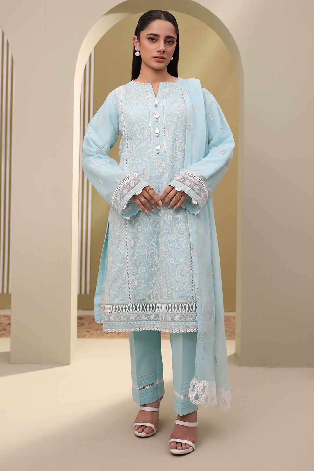 Embroidered Shirt Shalwar Dupatta - 0152