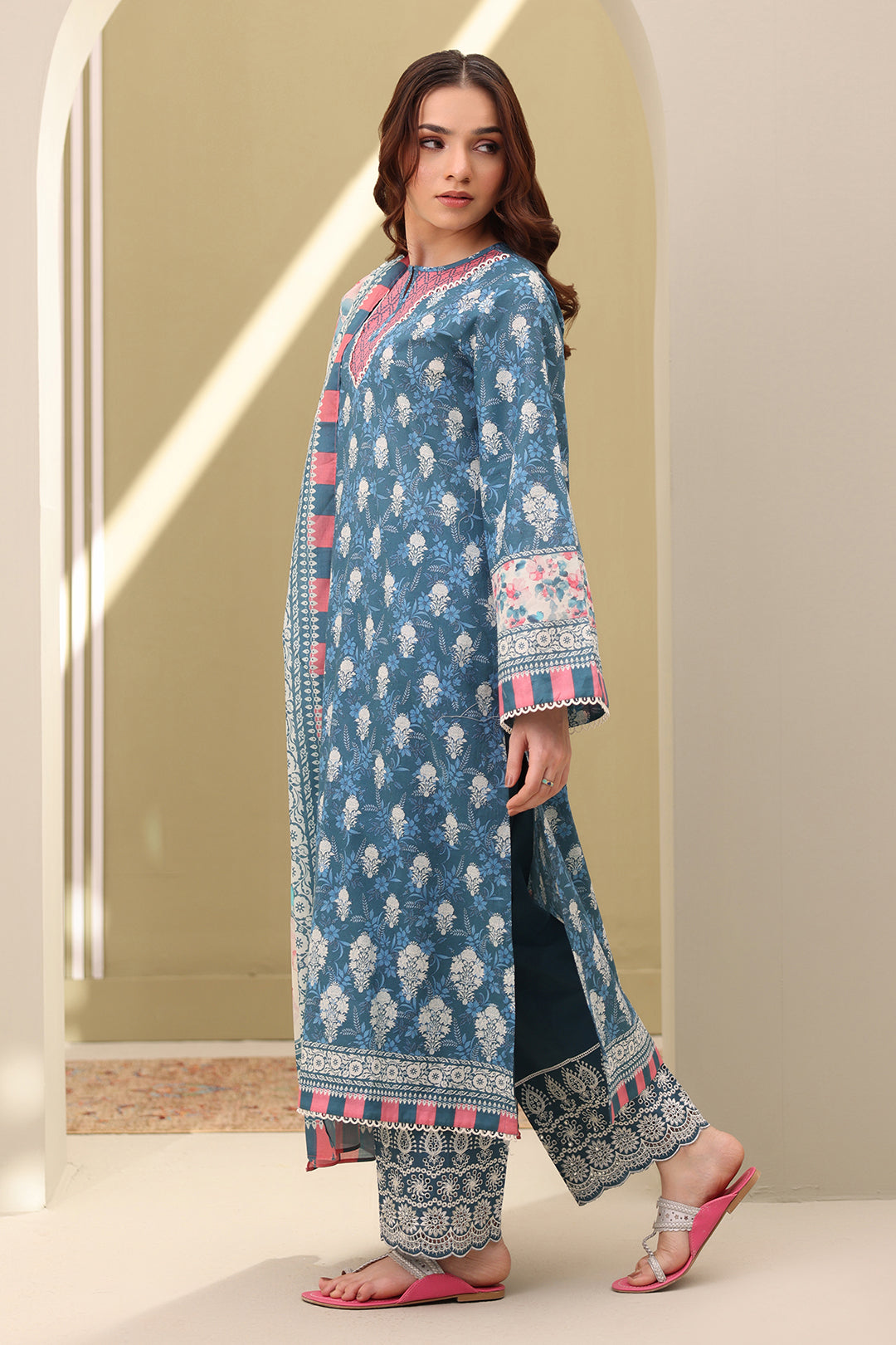 Embroidered Shirt Shalwar Dupatta - 0200