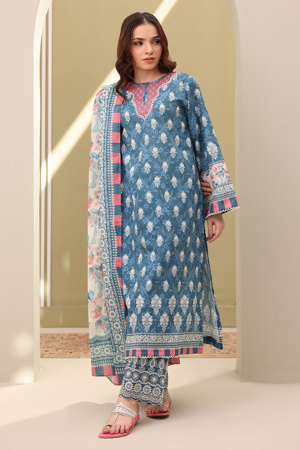 Embroidered Shirt Shalwar Dupatta - 0200