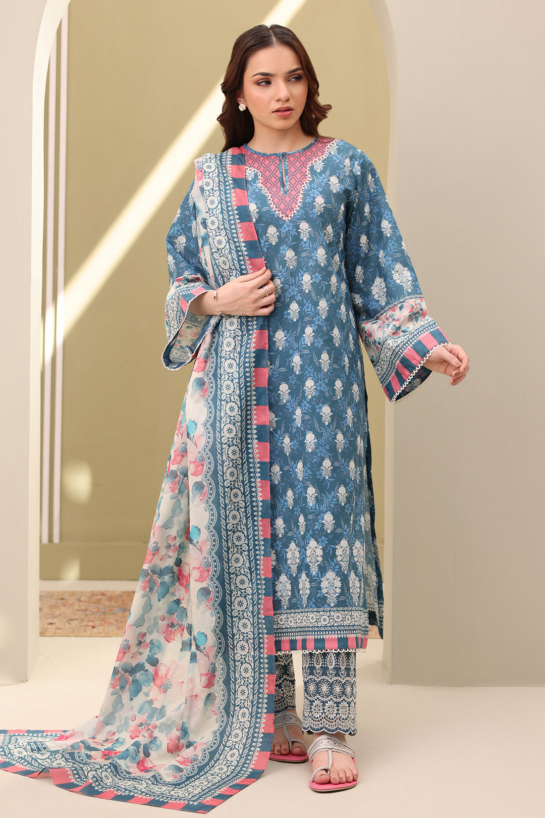 Embroidered Shirt Shalwar Dupatta - 0200