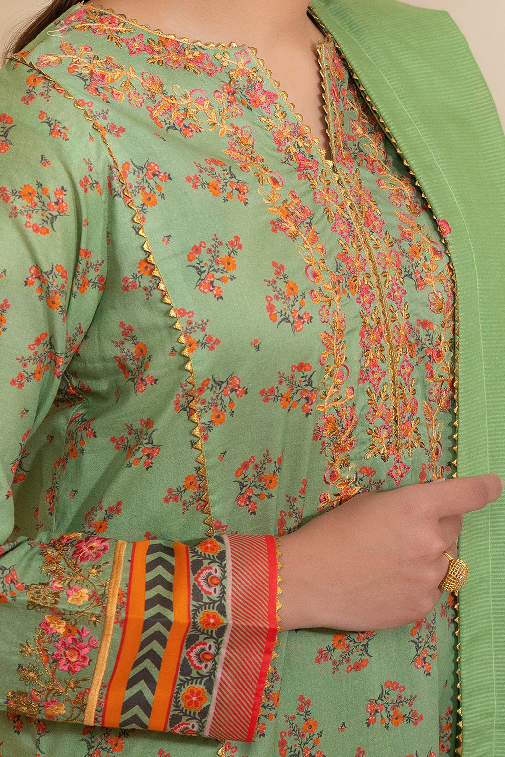 Embroidered Shirt Shalwar Dupatta - 0207