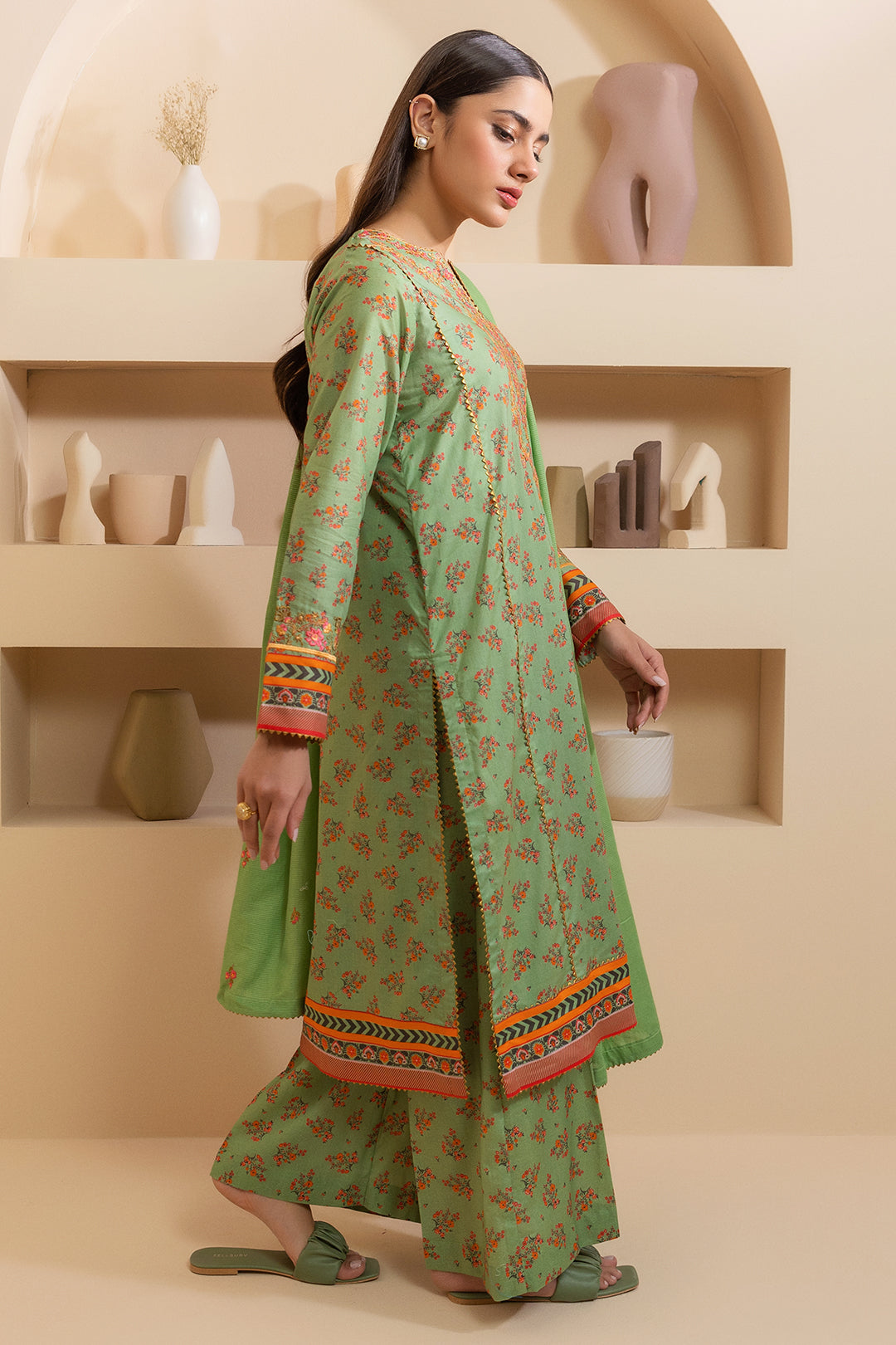 Embroidered Shirt Shalwar Dupatta - 0207