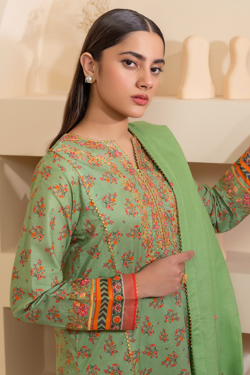 Embroidered Shirt Shalwar Dupatta - 0207
