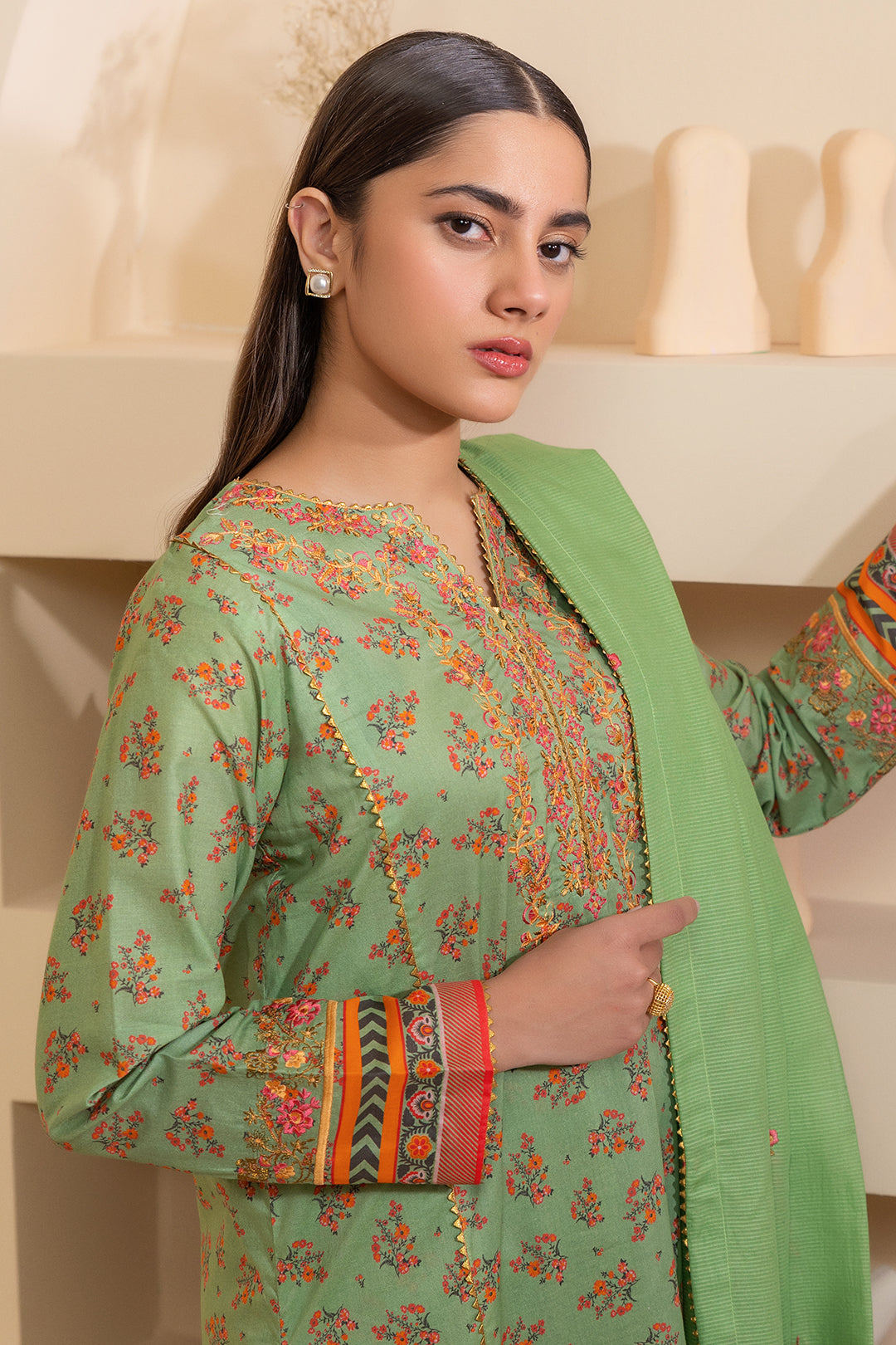 Embroidered Shirt Shalwar Dupatta - 0207