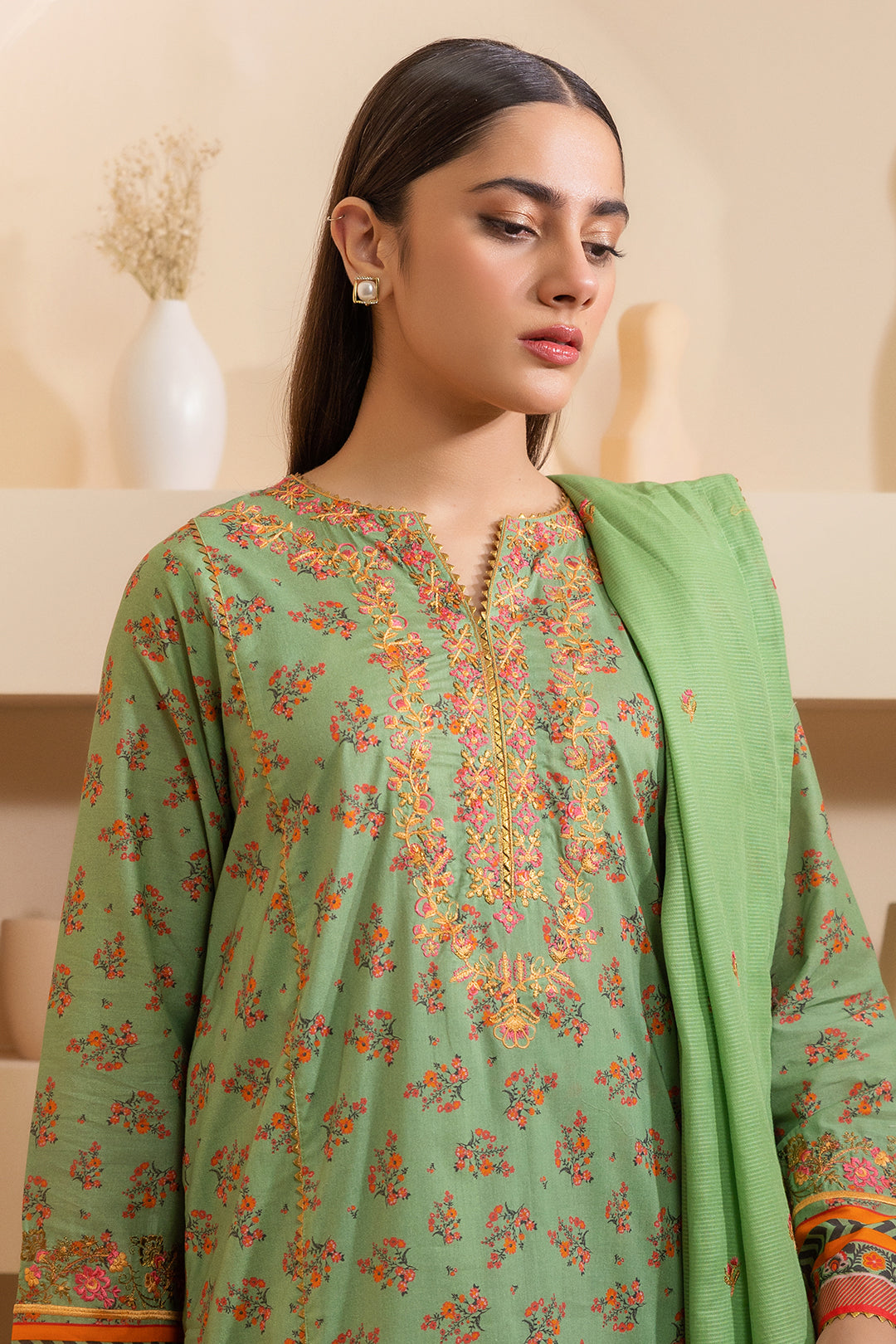 Embroidered Shirt Shalwar Dupatta - 0207