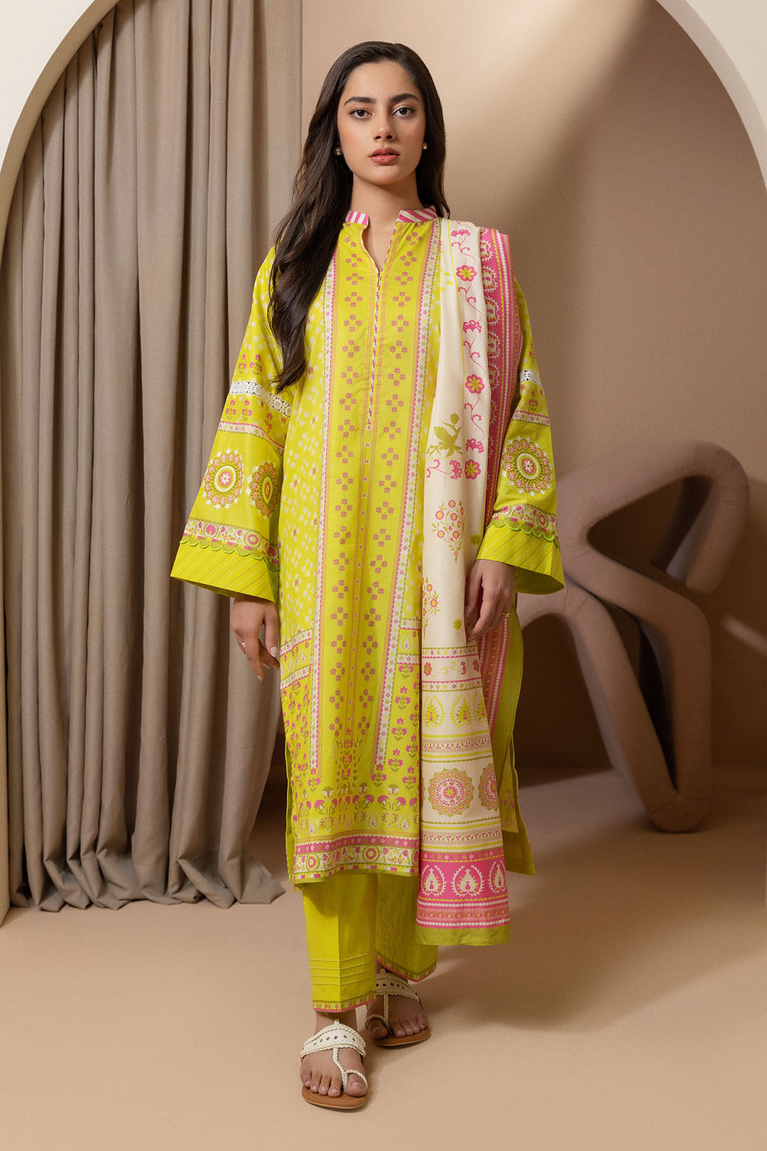 Embroidered Shirt Shalwar Dupatta - 0208