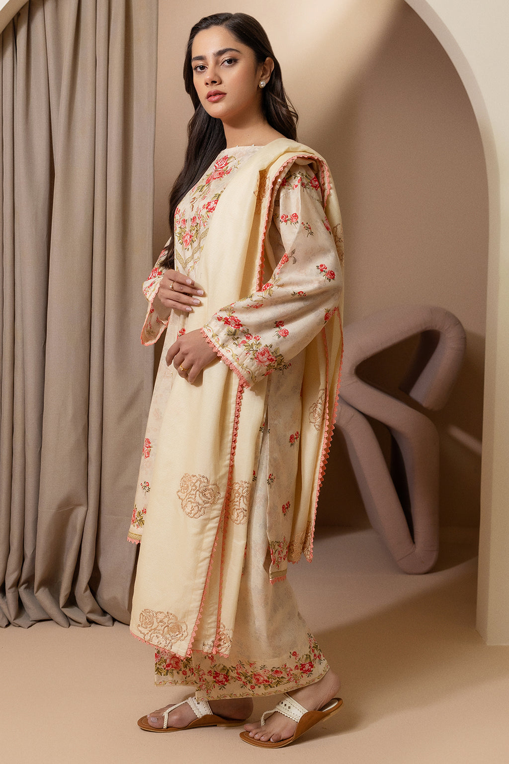 Embroidered Shirt Shalwar Dupatta - 0209