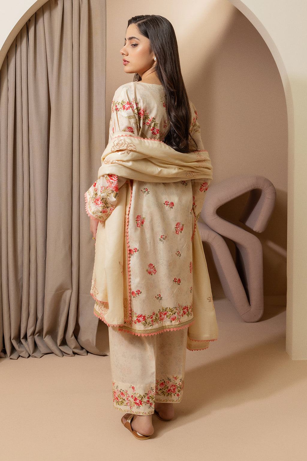 Embroidered Shirt Shalwar Dupatta - 0209